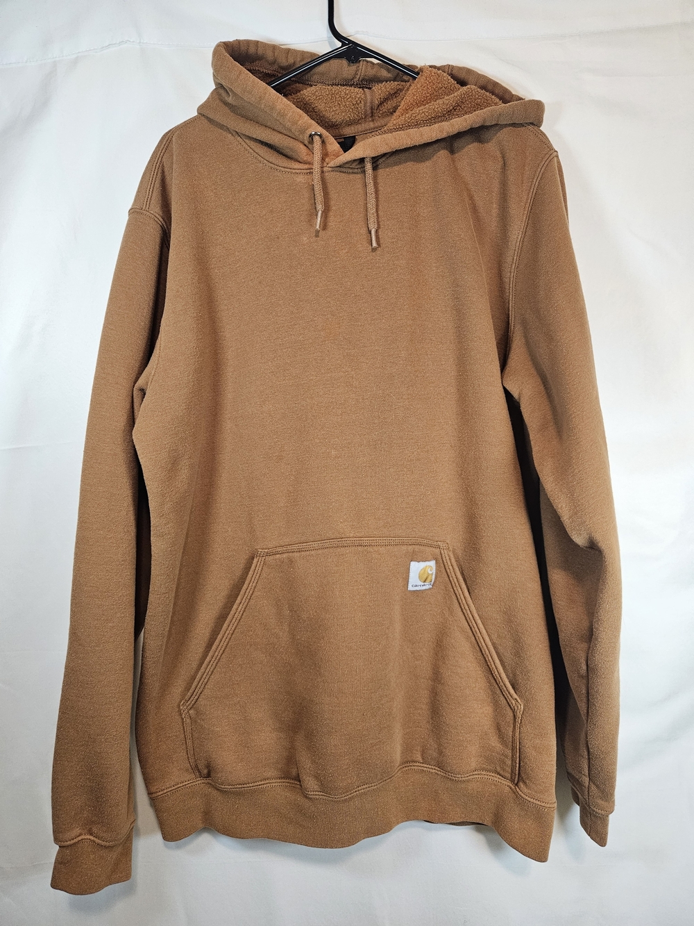 Carhartt Brown Fleece-Lined Hooded Sweatshirt